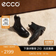 愛(ài)步（ECCO）短靴女 冬季高端品牌簡(jiǎn)約通勤厚底切爾西靴 革新214793 黑色38