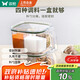雙槍（Suncha）多格調(diào)味罐調(diào)料盒家用廚房四合一調(diào)料罐收納盒鹽罐瓶料勺分離綠色
