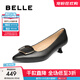 百麗（Belle）氣質(zhì)高跟單鞋女2025秋新商場(chǎng)同款羊皮尖頭通勤單鞋D3N1DCQ5預售 黑色 38 (240mm)