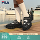斐樂(lè)（FILA）官方女鞋歐客漫涼鞋2025夏季新款瑪麗珍涼拖魔術(shù)貼鞋子 黑-BK 37.5