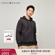 TOMMY HILFIGER【柔順雙面布】男裝休閑通勤刺繡針織連帽衫凈色衛(wèi)衣 深灰色P92 2XL （推薦：180-200斤）