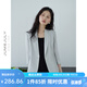 嘉茱莉九分袖西裝外套女2025夏季新款小個(gè)子薄款休閑通勤西服上衣一?？?夏日藍 M