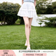香影白色蛋糕半身裙女高腰2025夏季新款蓬蓬裙小個子顯瘦a字短裙 白色 M