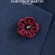 諾斯.馬丁高檔胸針男女士西服西裝新郎結婚騏驥紅胸花高級感禮物