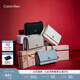 Calvin Klein小眾單肩包禮物荔枝紋包包金屬搭扣鏈條翻蓋CK女包斜挎包DH2806 UB1-太空黑 OS