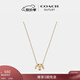 蔻馳（COACH）奧萊女士三環(huán)經(jīng)典標(biāo)志 RONDELL項(xiàng)鏈禮物 金色
