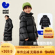 迷你巴拉巴拉【熱Hi2.0】男女童發(fā)熱抗寒羽絨服親子長(cháng)款羽絨外套 黑色90001 【長(cháng)款】 110