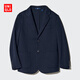 優(yōu)衣庫童裝男童女童針織西裝外套禮服校服鋼琴演出服25新款478240 69 藏青色 150