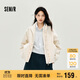 森馬（Semir）外套女秋季設計感木耳邊彎刀袖寬松肌理白色2025夾克10A525108005