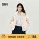 森馬（Semir）外套女秋季設計感木耳邊彎刀袖寬松肌理白色2025夾克10A525108005