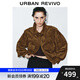 UR2025秋季新款女裝城市游獵復古麂皮絨工裝外套UWG150074 深棕色 (偏寬松) M