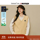茵曼（INMAN）茵曼2025冬女裝新款米雷聯(lián)名合作老錢(qián)風(fēng)絞花針織馬甲 黃色 XL