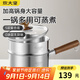 炊大皇316L嬰兒寶寶輔食鍋無涂層一人食小湯鍋不銹鋼奶鍋煮面18cm帶蒸屜