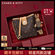 CharisKitty輕奢小c&k包包女款2025年通勤水桶包單肩斜挎女包生日禮物送女友 咖色【限定禮盒+拉菲草+手提袋】