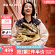 森達高幫休閑鞋女2025冬新商場(chǎng)同款月牙德訓短靴4NR45DD5 棕色 37