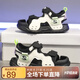 SNOOPY史努比童鞋兒童涼鞋夏季男女童露趾百搭輕便舒適沙灘鞋0564黑色28