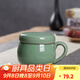 龍泉青瓷茶杯辦公室茶具帶蓋帶柄會(huì )議喝茶高檔家用泡茶杯手工杯茶具禮盒裝 哥窯梅子青開(kāi)片-禮盒裝