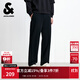 杰克·瓊斯（JACK&JONES）男裝秋季時(shí)尚潮通勤簡(jiǎn)約百搭舒適純色純棉運動(dòng)衛褲直筒休閑褲男 E40 黑色-直筒 預售10月27日發(fā)貨 32 175