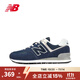 NEW BALANCE NB 574系列 經(jīng)典系帶復古運動(dòng)休閑鞋男女款 元祖灰 ML574EVG ML574EVN-D 深藍色 38.5 (腳長(cháng)24cm)