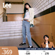 Lee【張凌赫代言】411舒適高腰小直腳藍(lán)色日常休閑女士牛仔褲潮流 淺藍(lán)色 27 (110-120斤)