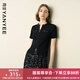 顏域黑色短袖針織開(kāi)衫女夏裝2025新款薄款顯瘦通勤氣質(zhì)小外套上衣 黑色 M