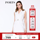 PORTS寶姿 新品女裝條紋西裝領(lǐng)無(wú)袖連衣裙ALN8D078FFB009 米白色條紋 8