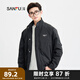 三福2024冬季男士休閑立領(lǐng)棉衣 時(shí)尚潮流修身外套487875 黑色 M