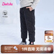 笛莎Deesha 童裝女童羽絨褲2024冬季新款寶寶保暖長褲 黑色70 140cm