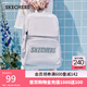 斯凱奇（Skechers）雙肩包男女同款學(xué)生經(jīng)典紅色書(shū)包時(shí)尚大容量休閑運動(dòng)旅行通勤背包 月球灰/00MV