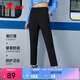 特步小C褲女梭織長(cháng)褲透氣冰絲運動(dòng)褲876228980184 正黑色 M 