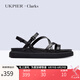 Clarks其樂涼鞋女 夏季新品優(yōu)雅一字帶平底涼鞋Aristella Rose海外直郵 26181259 37