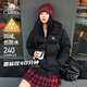 駱駝（CAMEL）【抱抱】冬季戶外拒水羽絨服600蓬男女款加厚連帽保暖面包服N121N