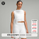 lululemon丨Flow Y 女士運動(dòng)二合一短款背心 LW1CMYS 白色 M /8