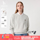哈吉斯（HAZZYS）女裝 春季女上衣【PHIZ系列】活力休閑落肩寬松圓領衛(wèi)衣 灰色GE M (160/84A 38)