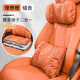 巫記魏派藍山高山8頭枕腰靠四季頸枕VV5 WEY VV6 VV7抱枕被子改裝配件 泡泡棉沖孔-理想橙 抱枕被（腰靠被子二合一）不帶頭枕