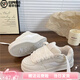百麗踏港風(fēng)厚底奶油面包鞋女ins潮2025春季新款小白鞋百搭運(yùn)動休閑板鞋 白色（順豐包郵）（順豐包郵）（順豐包郵） 40