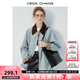 VEGA CHANG【現(xiàn)貨】藍色風(fēng)衣女短款2025新款秋季美式小個子工裝風(fēng)外套上衣 灰天藍 M