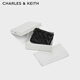 CHARLES&KEITH25秋季新品編織式短款錢包卡包零錢包CK6-10681212 Noir黑色 XXS