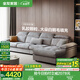 全友家居現(xiàn)代奶油風(fēng)客廳直排布藝沙發(fā)大戶型轉(zhuǎn)角貴妃沙發(fā)家具政府補(bǔ)貼 淺灰色|貓抓絨|3.53m沙發(fā)|左妃位 頭枕扶手可調(diào)+羽絨&乳膠顆粒填充