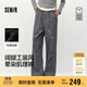 森馬（Semir）商場(chǎng)同款|休閑褲女冬季拼接寬松加絨長(cháng)褲2025闊腿褲101725127001A