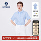 Navigare意大利小帆船女士短袖卷邊襯衫全棉休閑襯衣2323503501 蔚藍(lán) S 