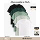 ABERCROMBIE & FITCH男裝女裝情侶裝夏款經(jīng)典小麋鹿5件組合套裝美式短袖T恤329667-1 深綠，淺綠色，綠色，黑色，白色 S (175/92A)