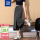唐獅（TonLion）2025夏女薄款開叉垂感顯瘦裙褲
