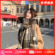 CRANTA KOMEIA圍巾女2025新款冬季長(cháng)披肩加厚保暖格子圍脖生日禮物送女友老婆 卡其 高級感送女朋友愛(ài)人實(shí)用高檔