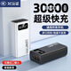 正品超大容量充電寶30000/20000/10000毫安超級快充通用所有手機 黑色【超級快充ProMax】 30000mAh加厚款