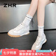 ZHR女鞋厚底內(nèi)增高芭蕾德訓(xùn)鞋透氣輕便軟底休閑鞋子女 EJ26H 米色 37