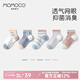 MOMOCO瑪米瑪卡[5雙裝]兒童襪子3-12歲男童女童襪子網(wǎng)眼襪寶寶襪 條紋小熊 5雙 5-8歲 (M) 建議腳長(cháng)18-20CM