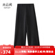 水云間灰色極簡(jiǎn)西裝褲女休閑垂感直筒闊腿長(cháng)褲子中性風(fēng)2025秋新款 深灰 XL