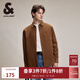 杰克·瓊斯（JACK&JONES）男裝春秋衣服寬松外穿襯衣燈芯絨休閑長(cháng)袖襯衫男薄外套襯衫式外套 F09 橡膠棕 S 170