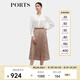 PORTS寶姿秋冬新款女裝優(yōu)雅印花中長裙半身裙ALD9S004QPP019 BLACK M (6)